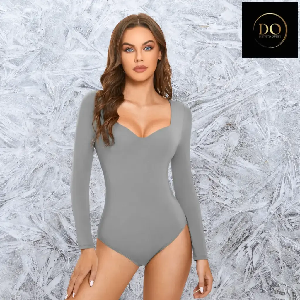 Faja  leotardo manga larga OQQ C Gris T L