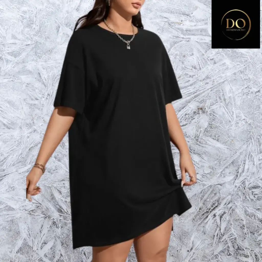 Playera larga Hanes C Negro T unica