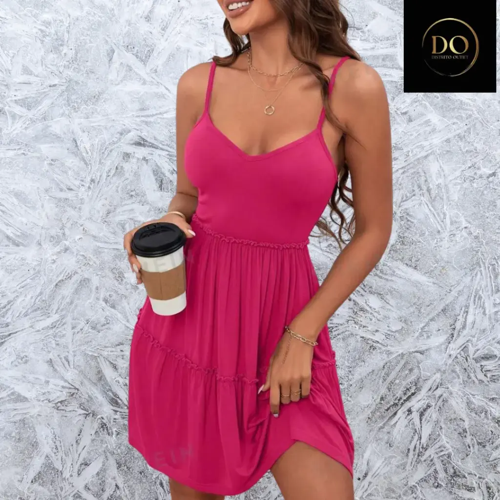 Vestido de Tirantes C Palo de rosa T XXL