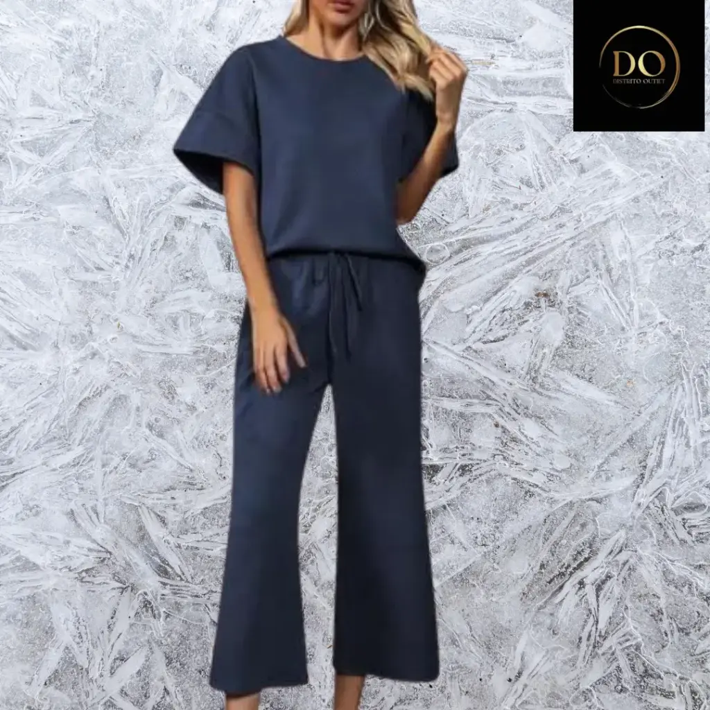 Conjunto playera y pantalon  C Azul marino T L