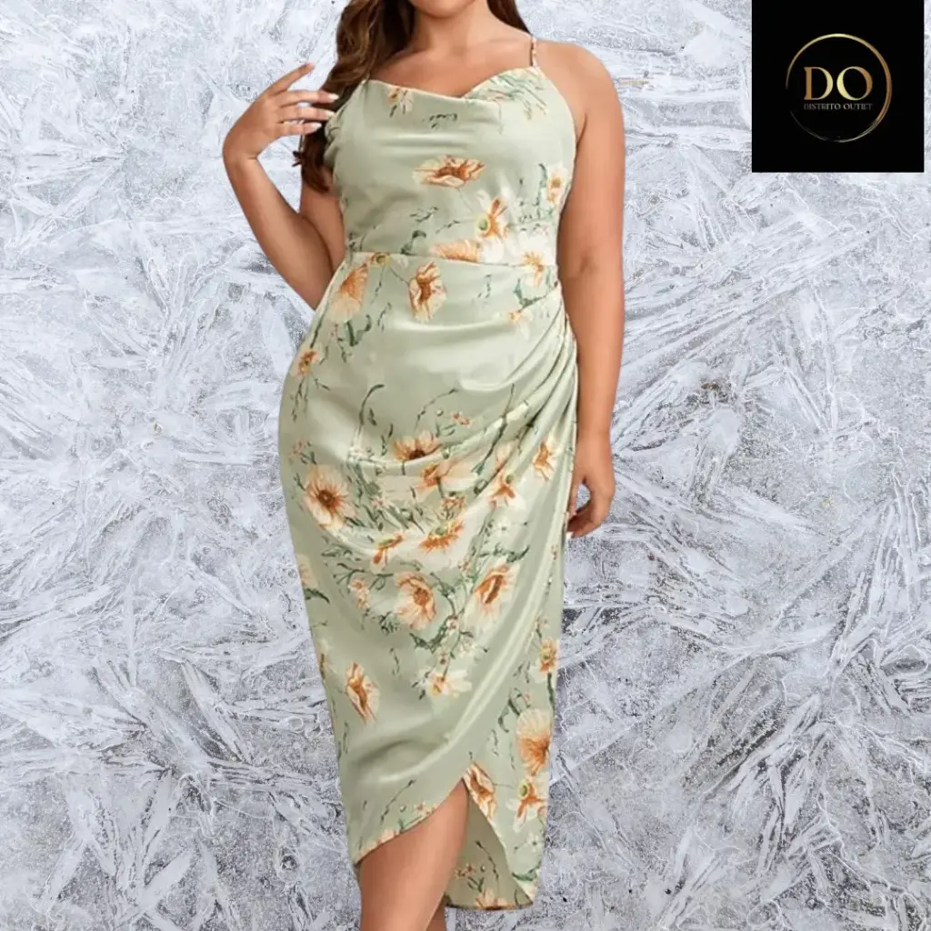 Vestido Floerns C Verde T XXXL