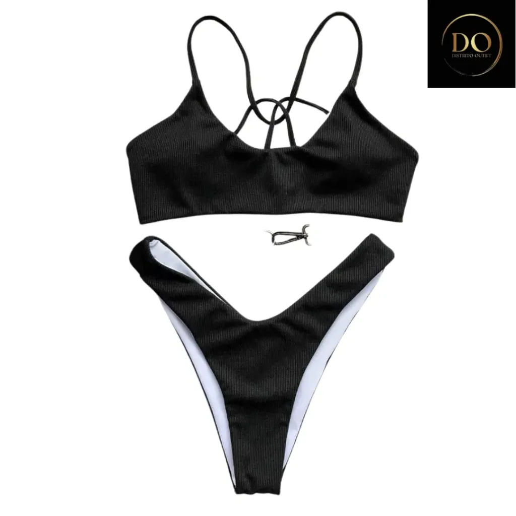 [115117] Traje de baño 2 piezas C Negro T S