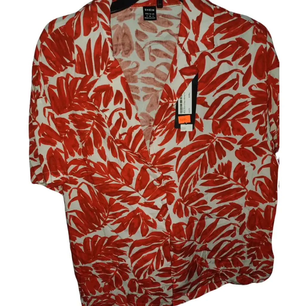 Blusa Shein C Rojo- Blanco T S