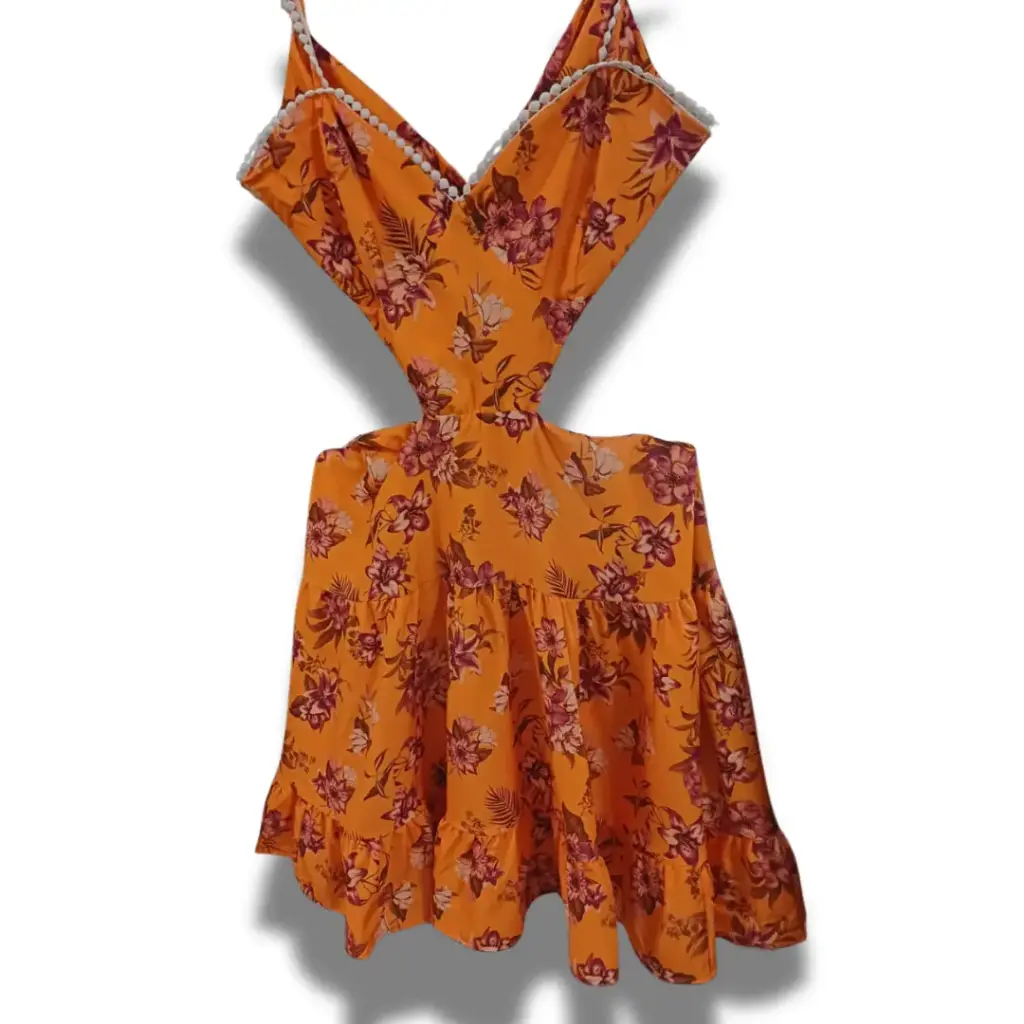 Vestido C Naranja T L