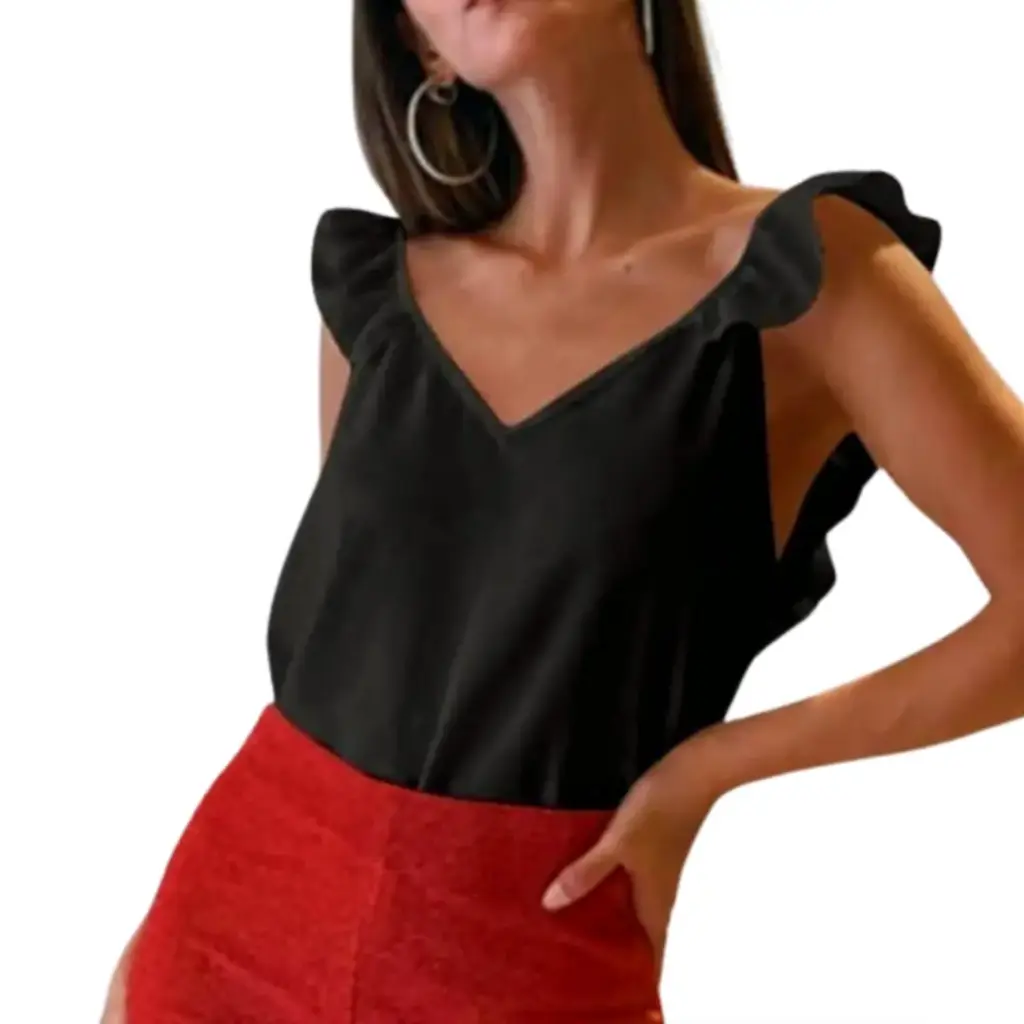 Crop top Shein C Negro T L