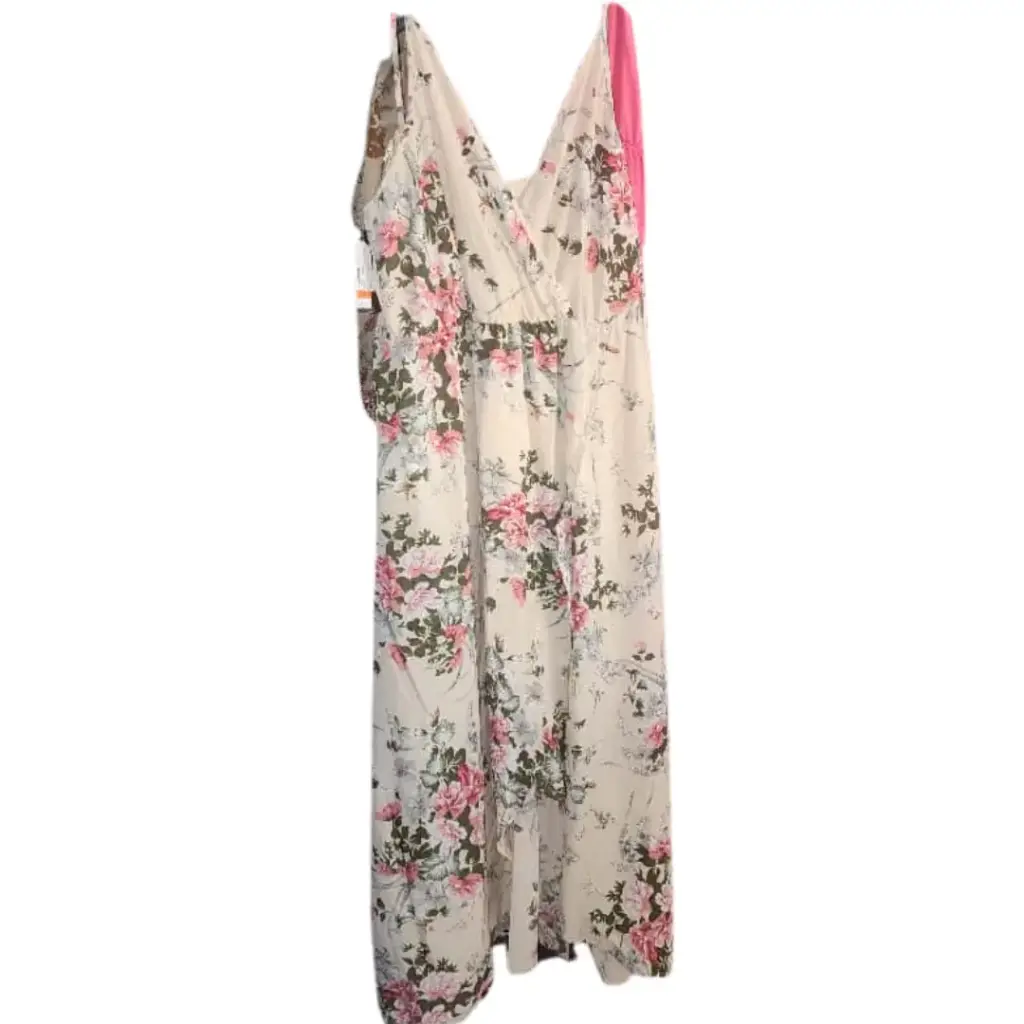 Vestido Shein C Beige Floral T 3XL