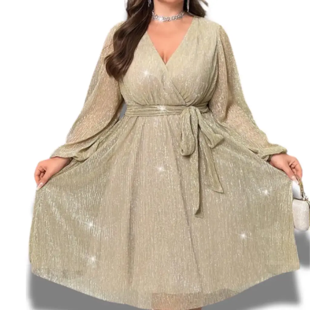 Vestido Shein  C Dorado T XL 