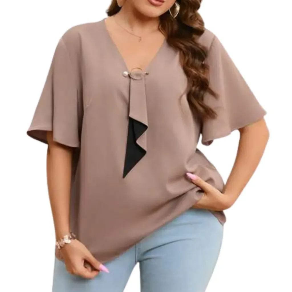 [826042] Blusa Shein C Gris T S
