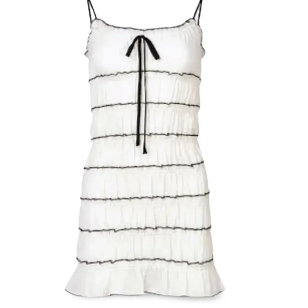 Vestido Shein C Blanco - Negro T S
