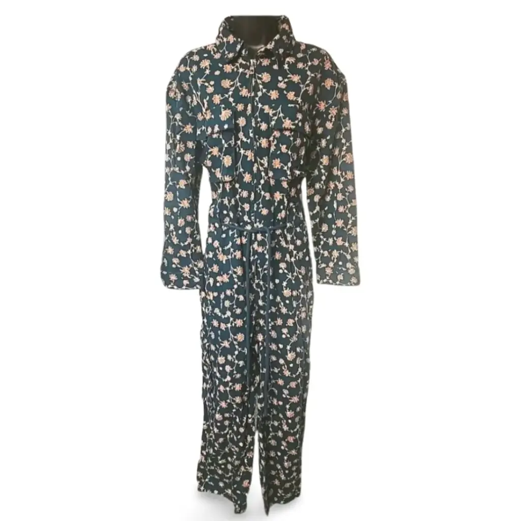 Palazzo Shein C Verde Floral T 2XL