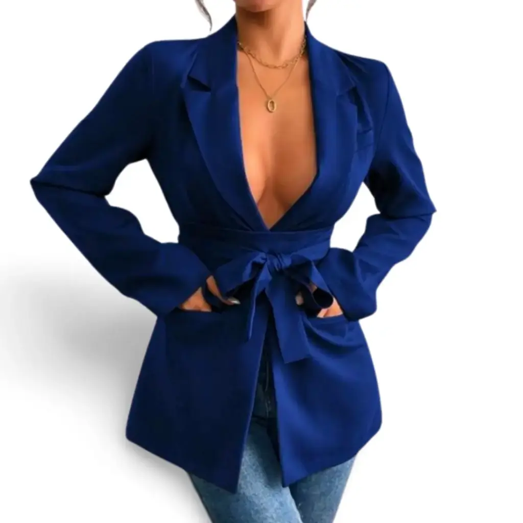 Conjunto Shein Saco y Pantalon C Azul marino T M