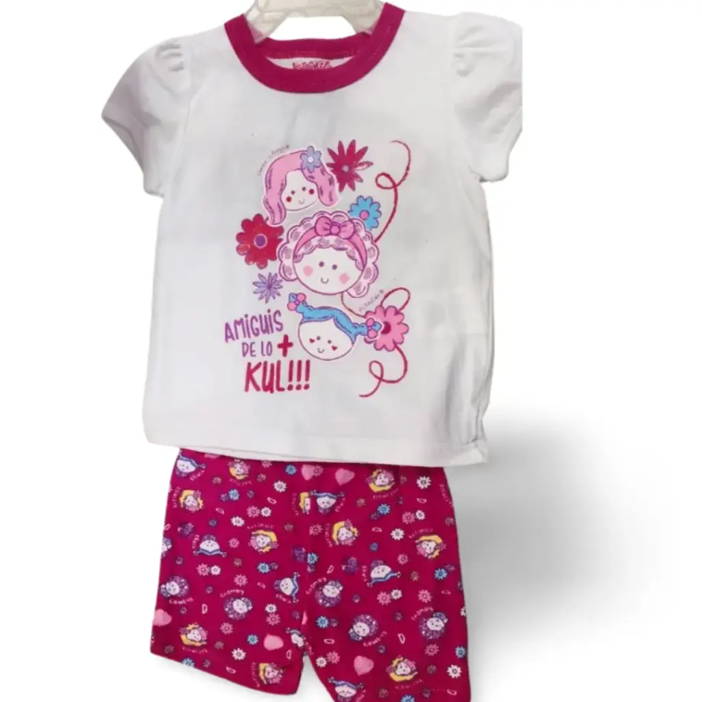 [107120] Conjunto 2 piezas Distroller beibi C Blanco rosa T 3