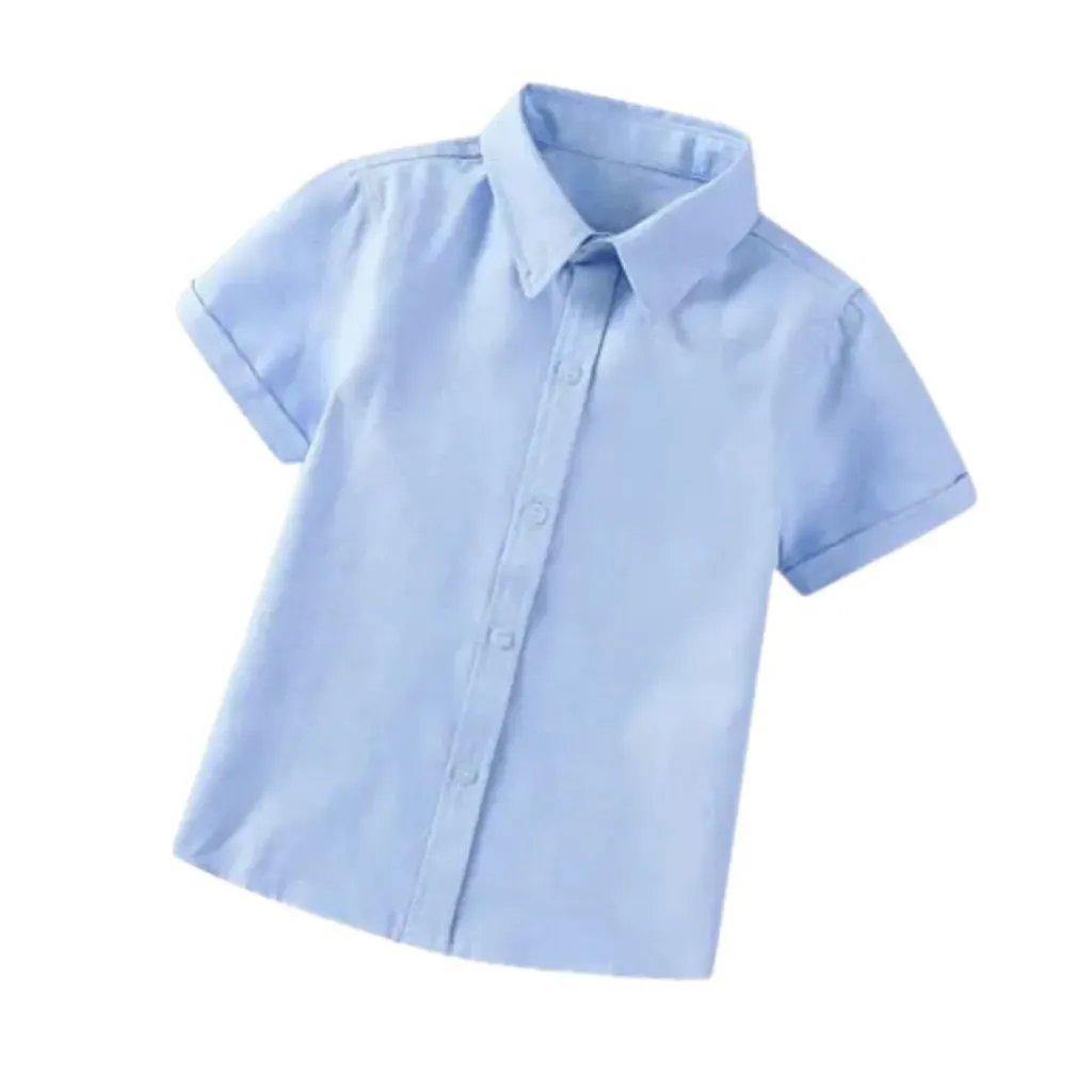 [103121] Camisa Cuidado con el perro Kids C Azul Cielo  cuadritos  T 10