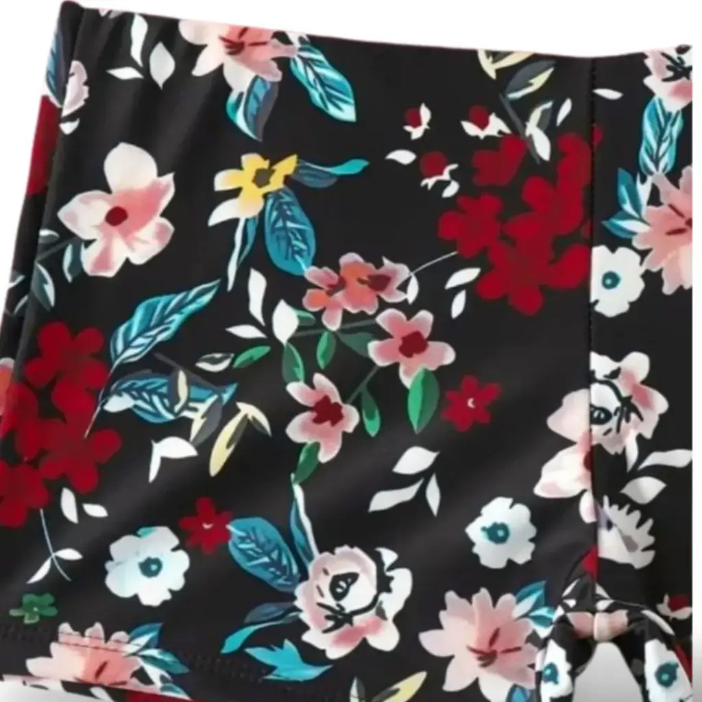 [115179] Traje de baño 2 piezas C Rojo - floral T XXL