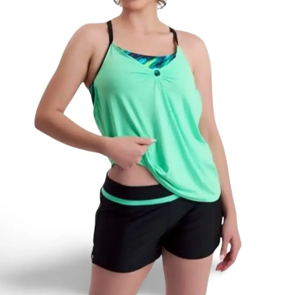 [115182] Traje de baño 2 píezas C Verde Flourecente-negro T XXL