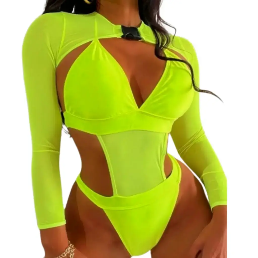[115189] Traje de baño 2 piezas C Amarillo Fluorescente T L