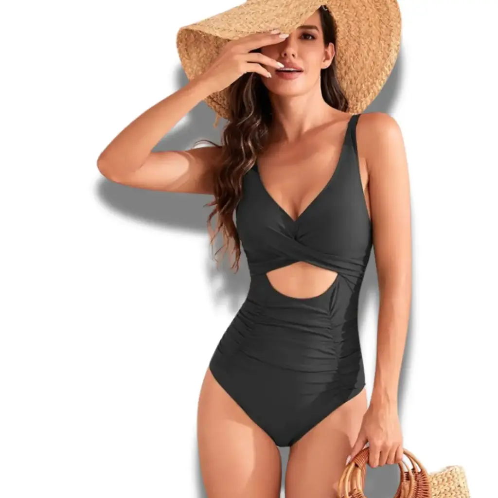 [115222] Traje de baño 1 pieza C Negro T L