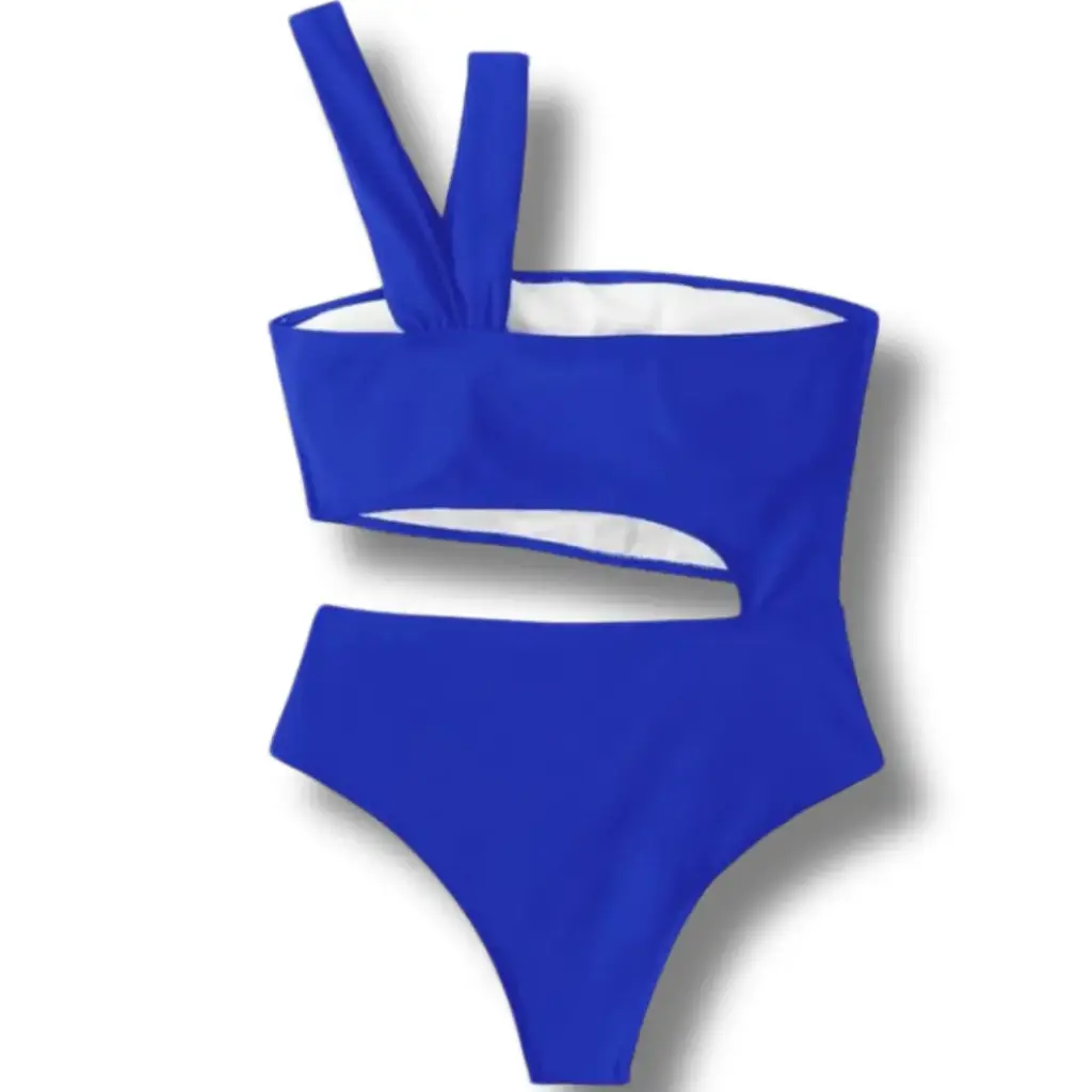 Traje de baño 1 pieza C Azul rey T L