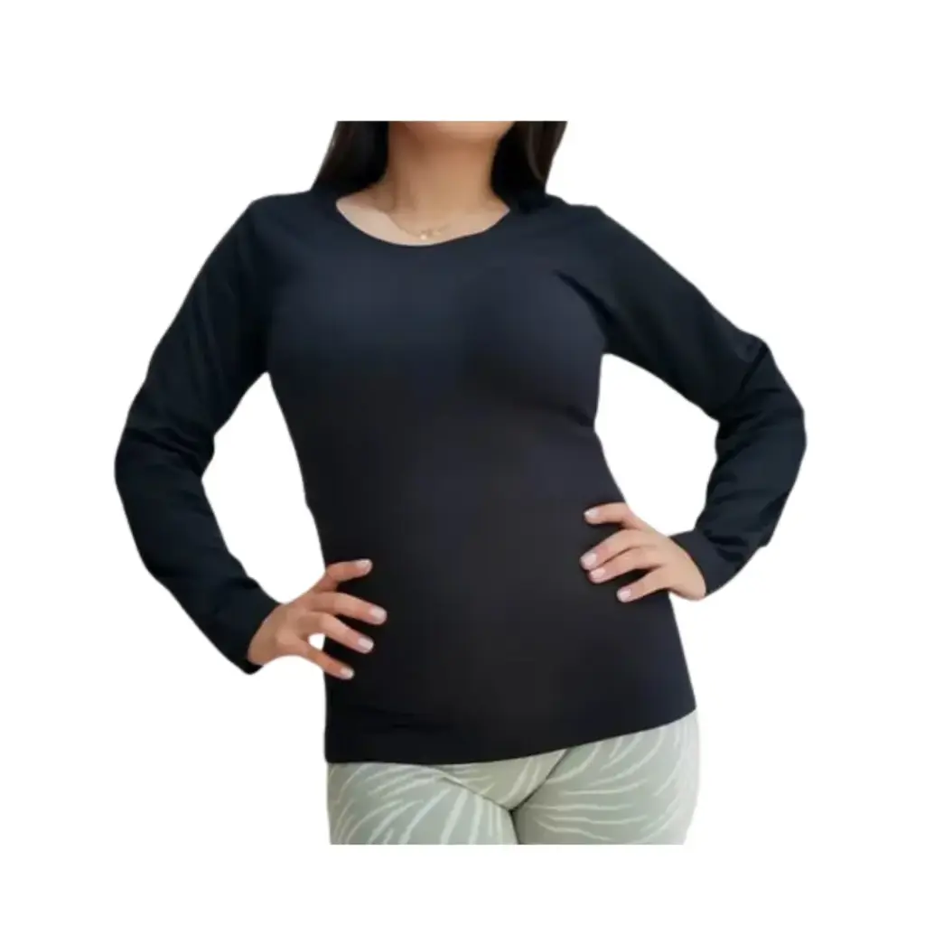 playera manga larga OQQ  C Negro T L