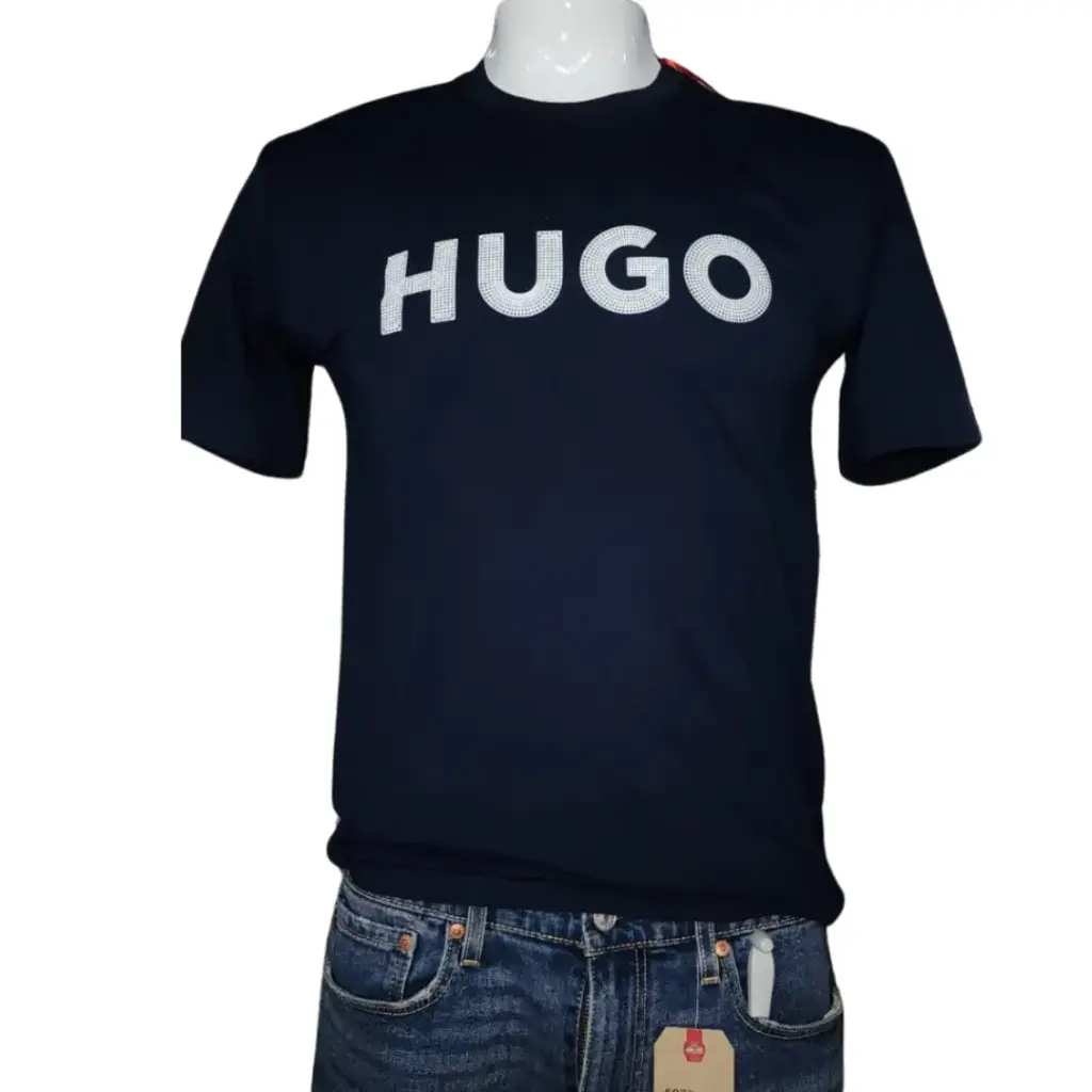 Playera HUGO C Azul marino T S