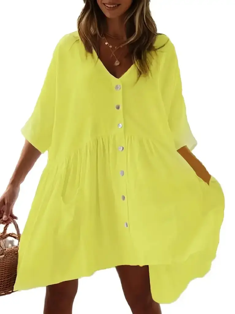 Vestido C Amarillo T 3X