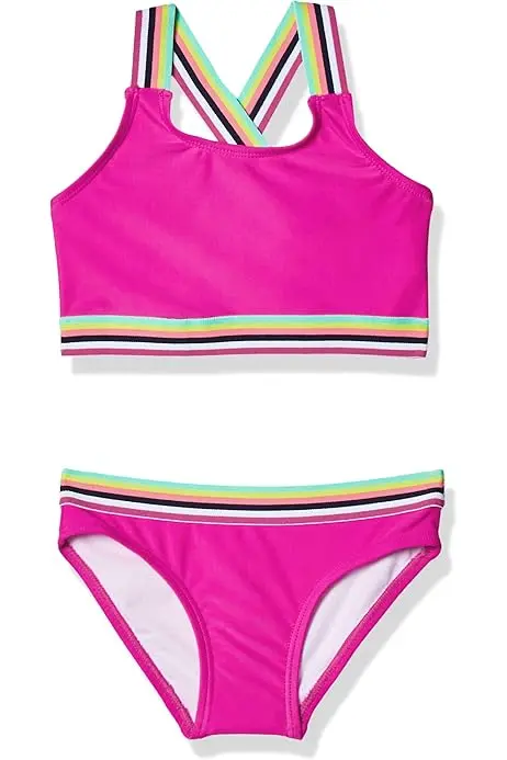 [106300] Traje de baño 2 piezas  Kanu  C rosa Fluorecente T 12