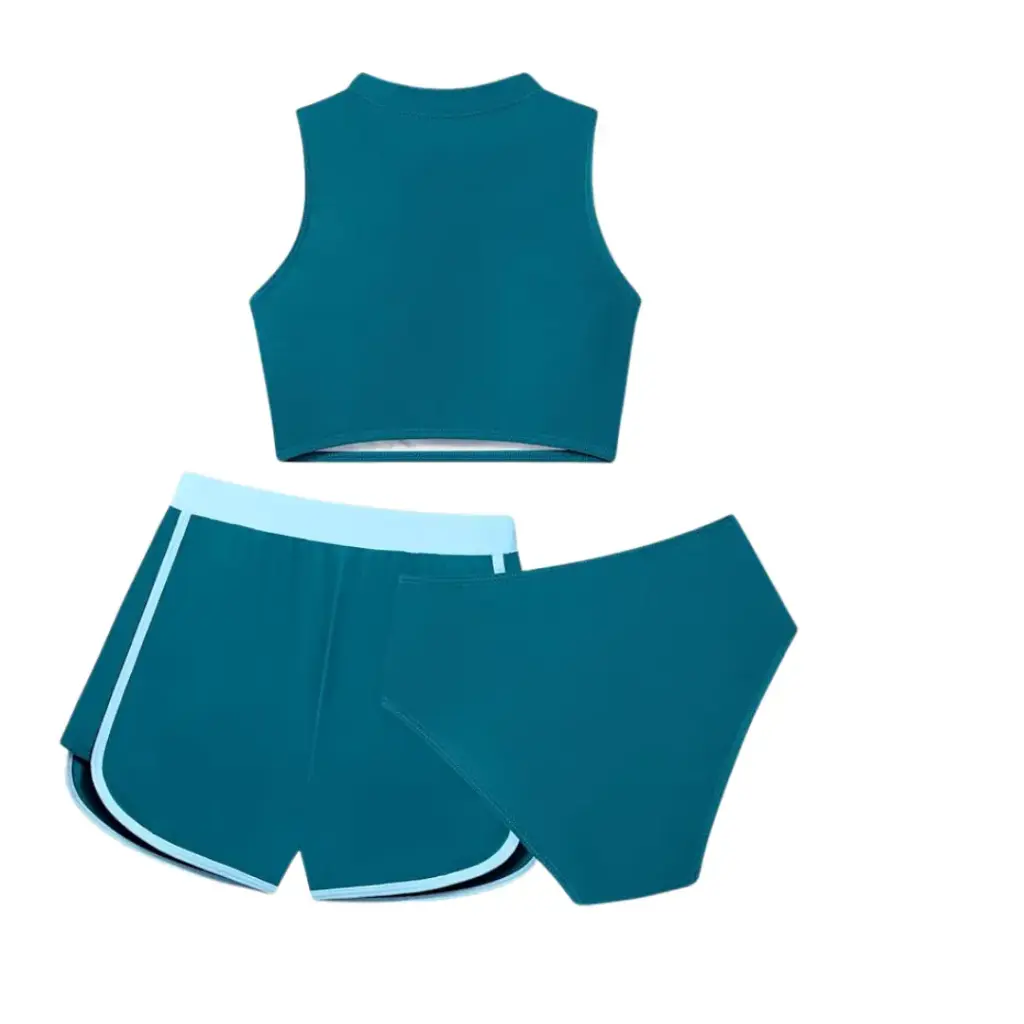 [115273] Traje de baño 3 piezas C Verde esmeralda T 9