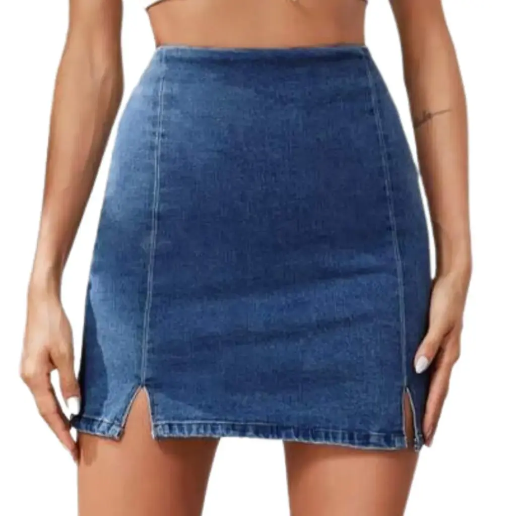 Mini falda de Mezclilla C Azul T L