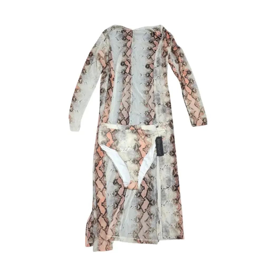 [115279] Salida de playa con calzon Fashion NovaC rosa- NegroT L