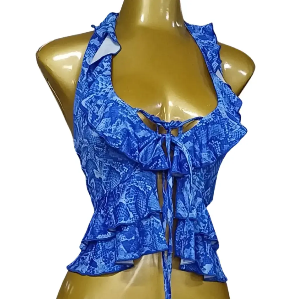 Crop Top Look me C Azul T S