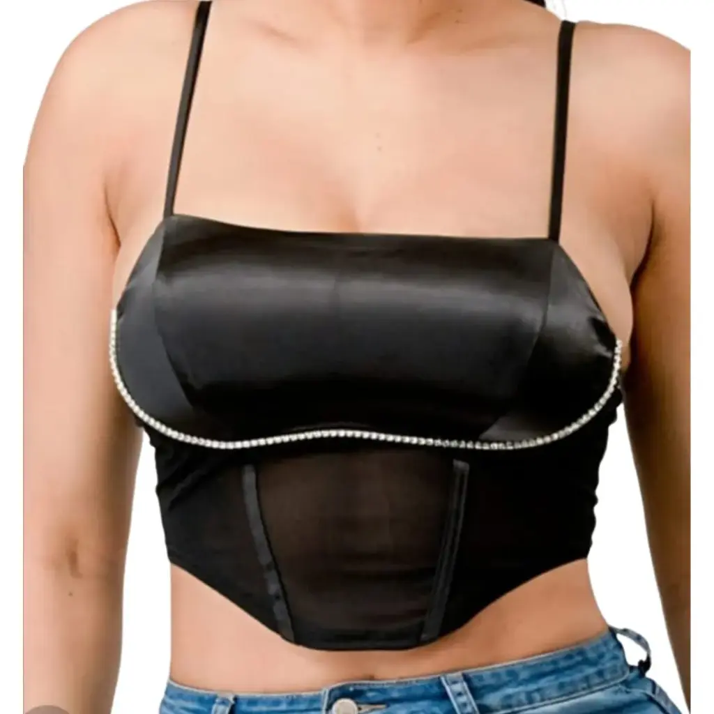 Crop Top Privy C  Negro T S