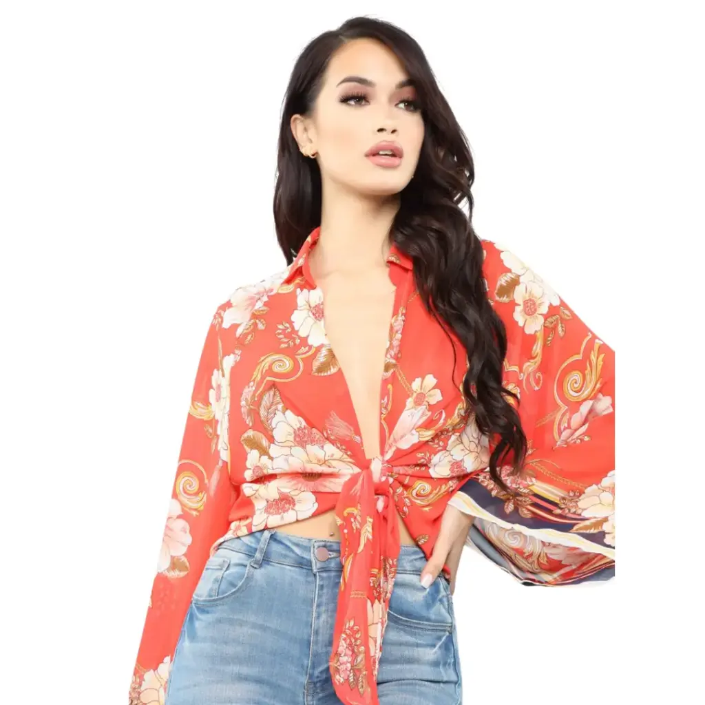 Blusa Fashion Nova C Rojo T M