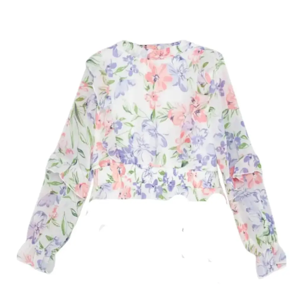 Blusa Fashion Nova C Floreada T 1XL