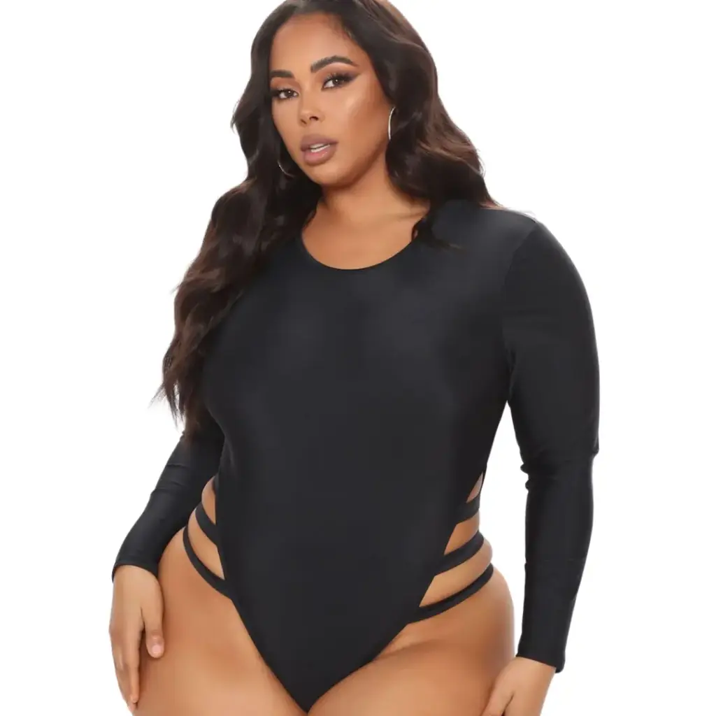Traje de baño 1 pieza Fashion Nova C  Neggro T 2X