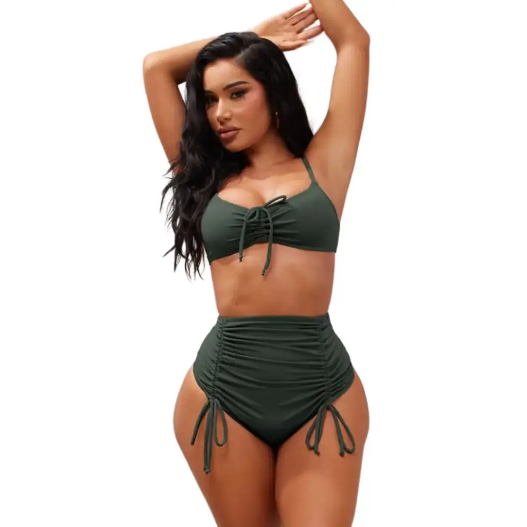 [115318] Traje de baño 3 pieza Fashion Nova C  Verde T L