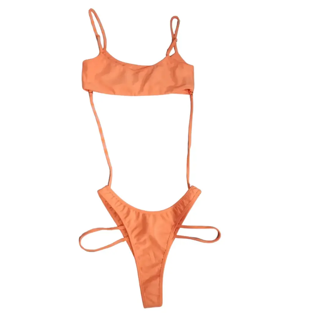 [115321] Traje de baño 2 pieza Fashion Nova C  Naranja T L