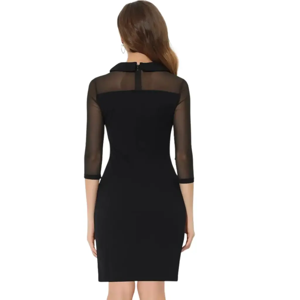 Vestido Fashion Nova C Negro collar brillantes T XL