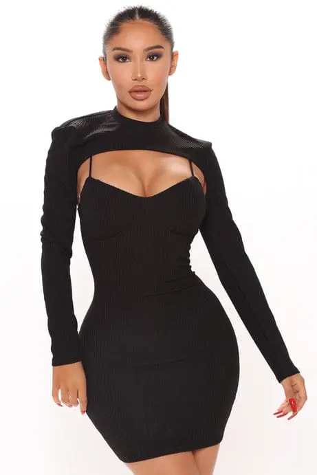 Vestido Fashion Nova C Negro T M