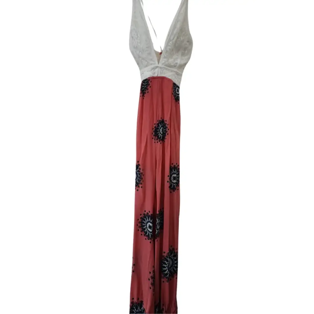 Palazzo Fashion Nova C Coral- Crema T S