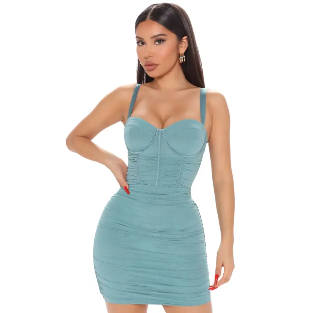Vestido Fashion Nova C Azul T M