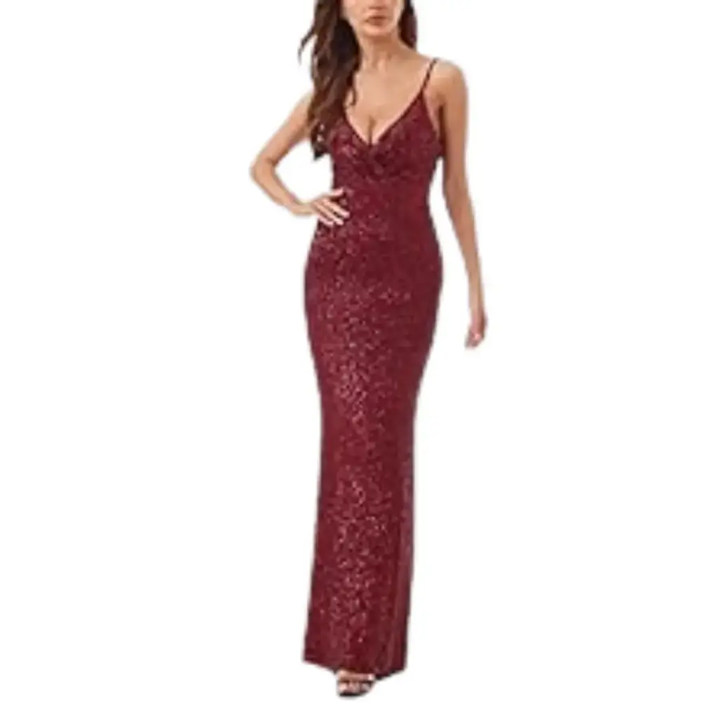 [113167] Palazzo Fashion Nova C Rojo Lentejuelas T L