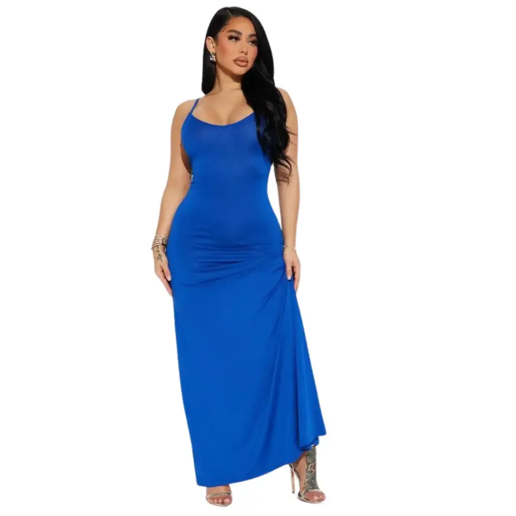 Vestido C Azul Rey T S