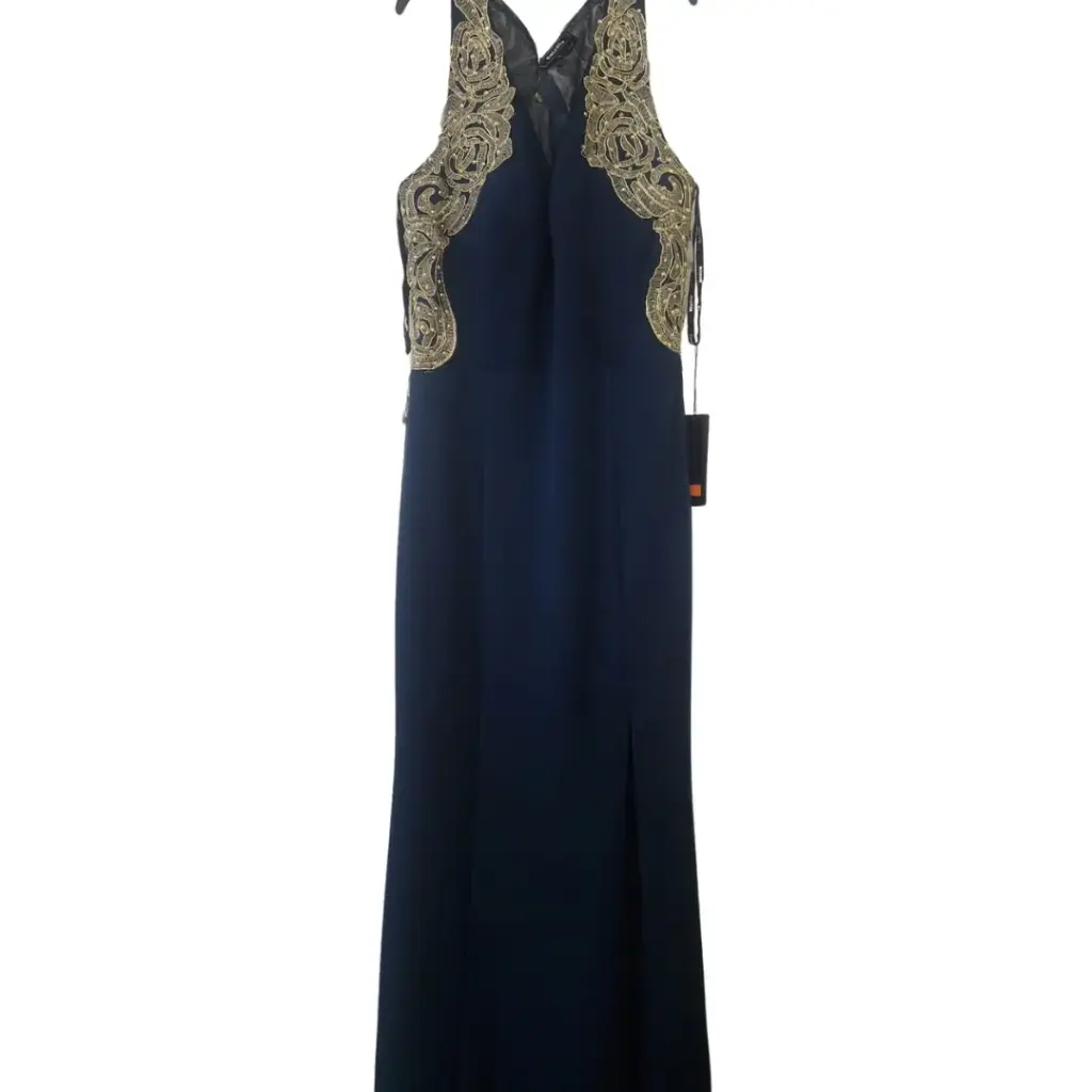 Vestido Soieblu C Verde Dorado T M