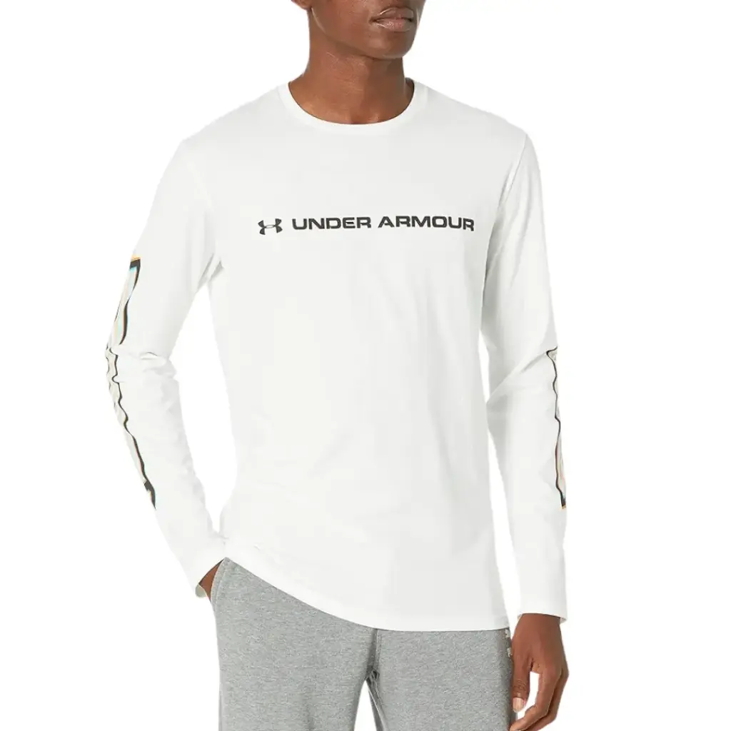 Playera manga larga Under Armour C Blanco T XL