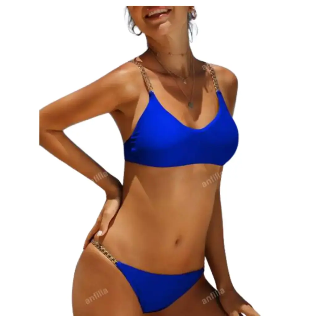 [115349] Traje de baño 2 piezas Mermaid C Azul rey  T L