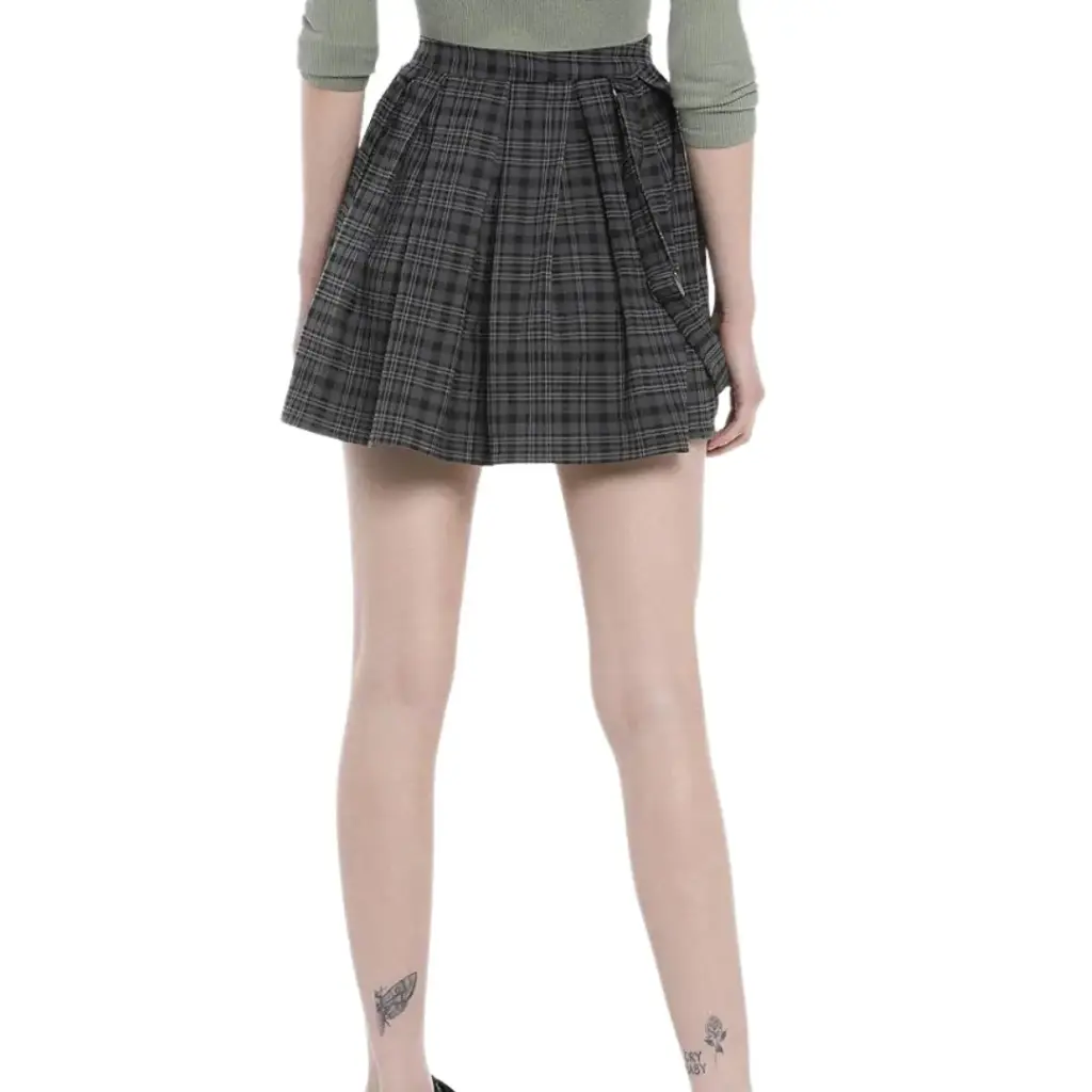 falda beetlejuice C Gris a cuadros T M