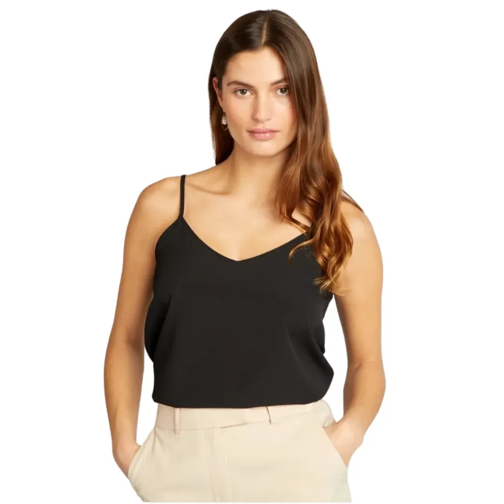 Crop top de tirantes C Negro T 2X