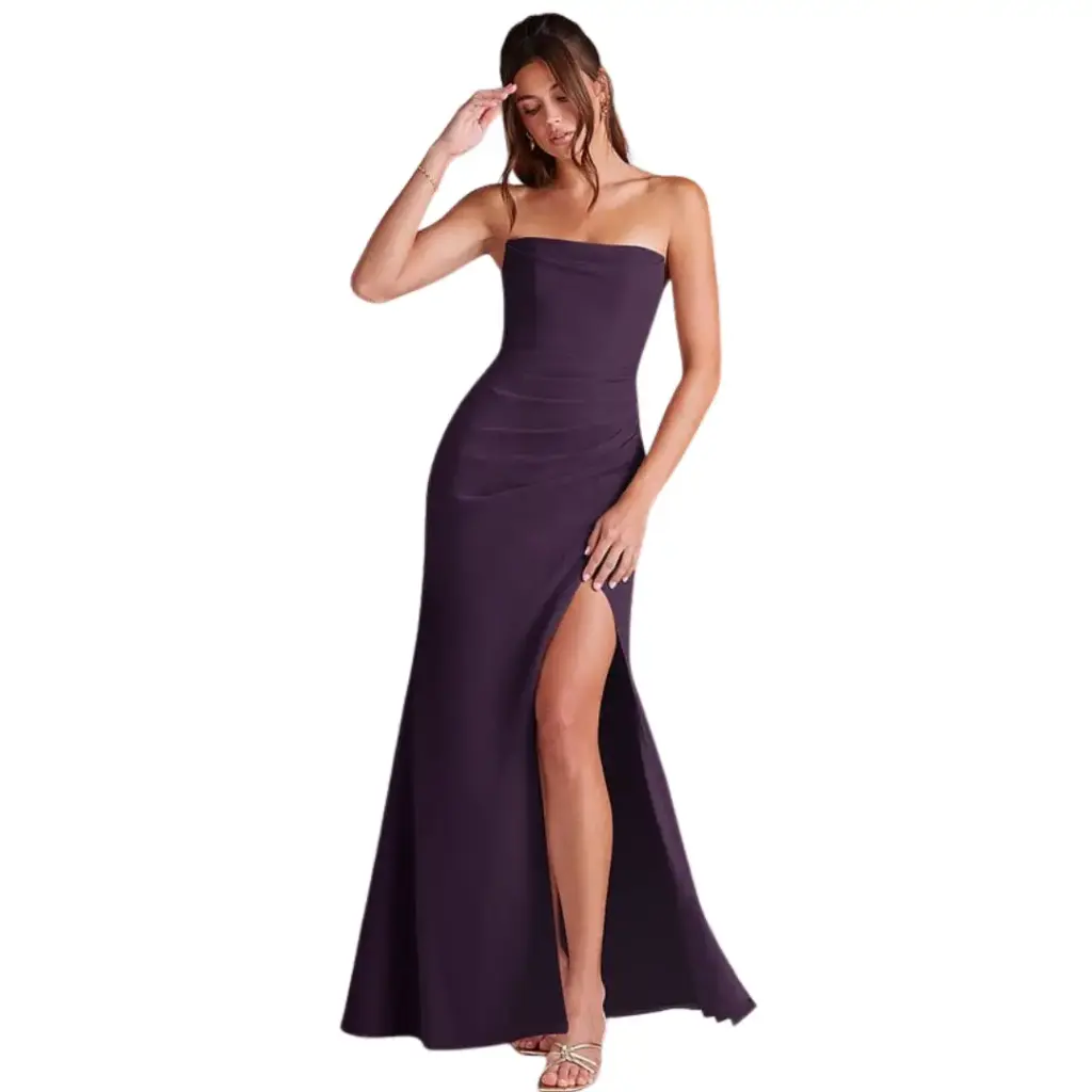 Vestido Azazie C Plum T 14