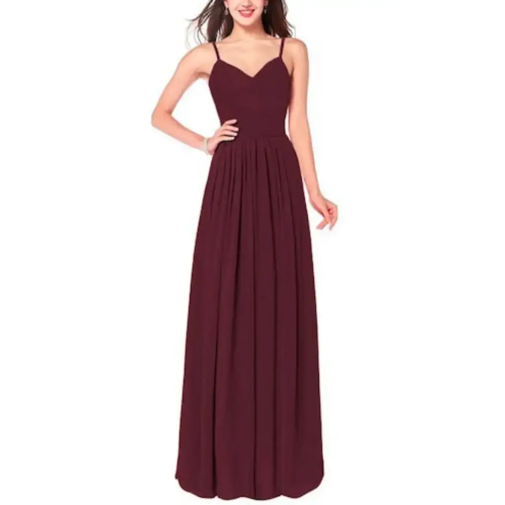 [8276291] Vestido Azazie C Guinda T 14