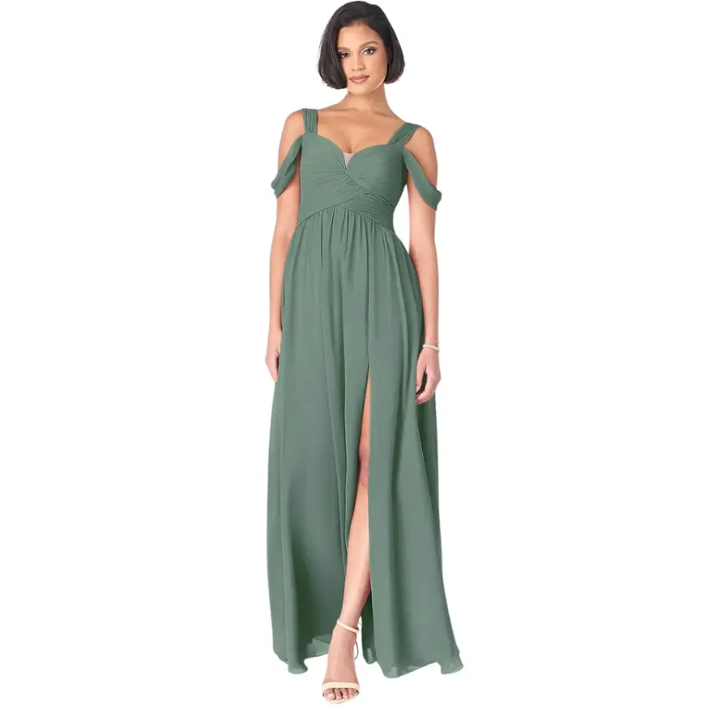 Vestido Azazie C Dark Green T 26